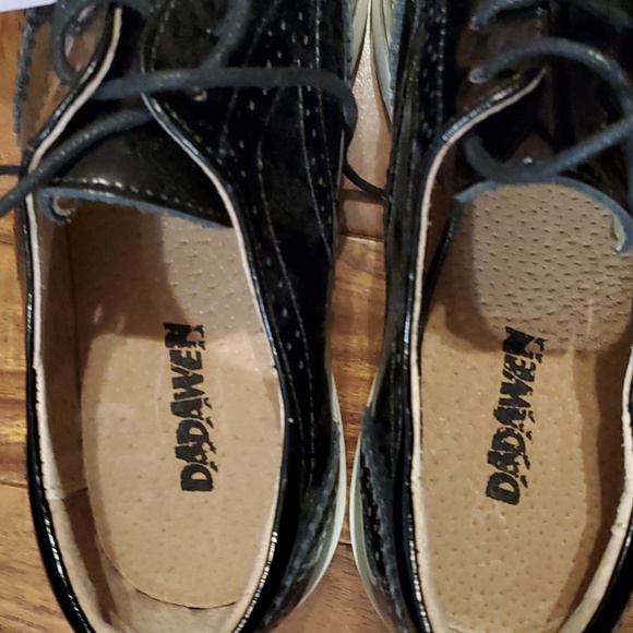 Dadawen Lace Up Platform Black Wingtips Size: 8.5 - Picture 5 of 5